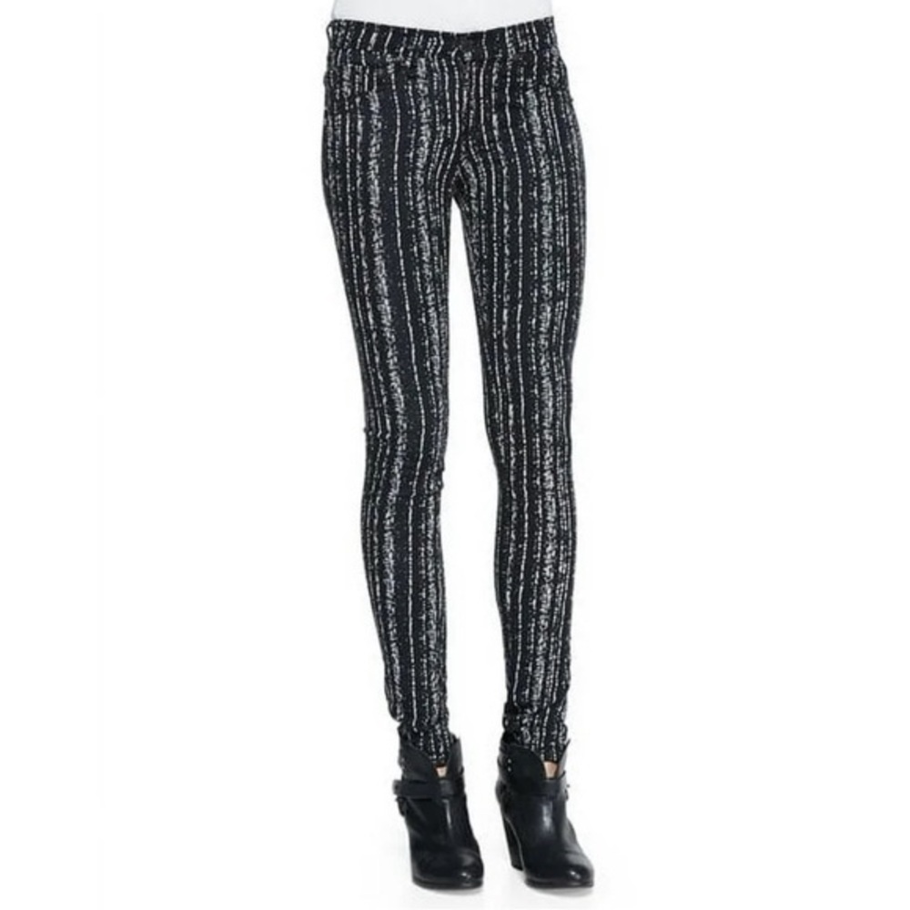 Rag‎ & Bone The Legging Barcode Print Soft Skinny Pants Women’s Size 24
